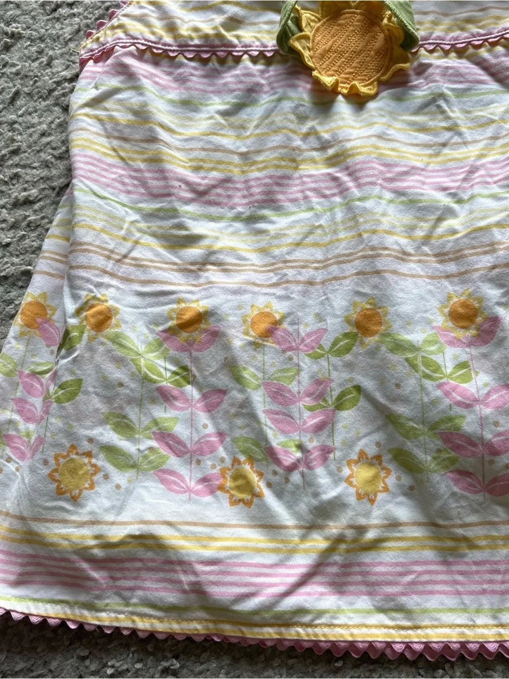 Vintage Gymboree Sunflower Fields Rick Rack top Size 10 Tank Striped
